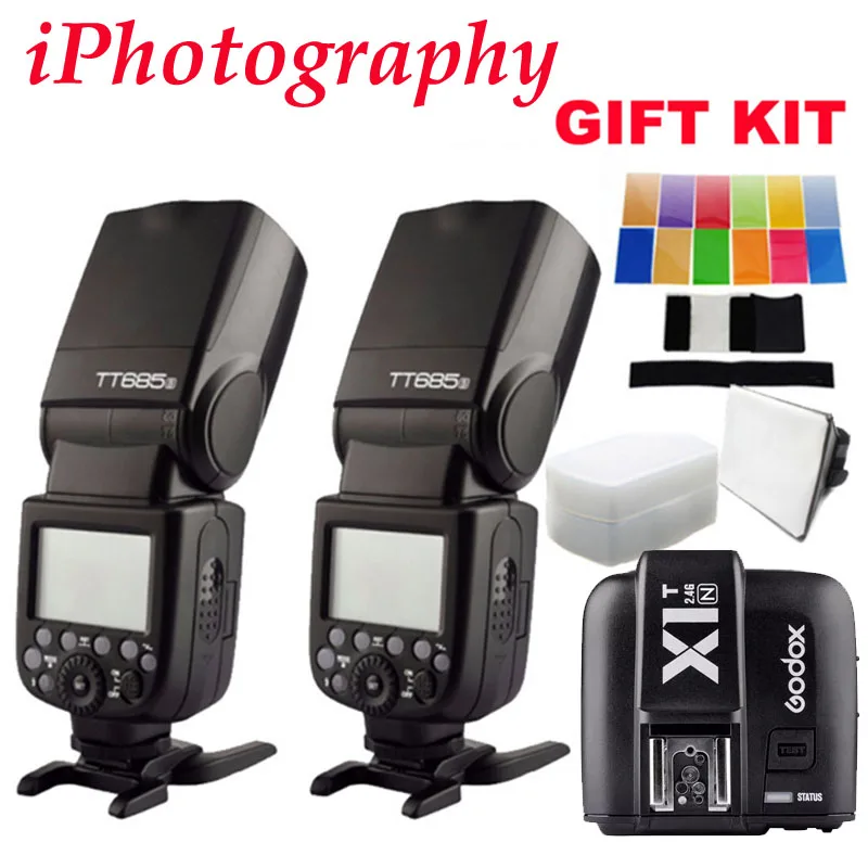 Внешняя вспышка Godox TT685N HSS Speedlite + фотовспышка с триггером для Nikon D90 D7100 D5100 D5200 D3100