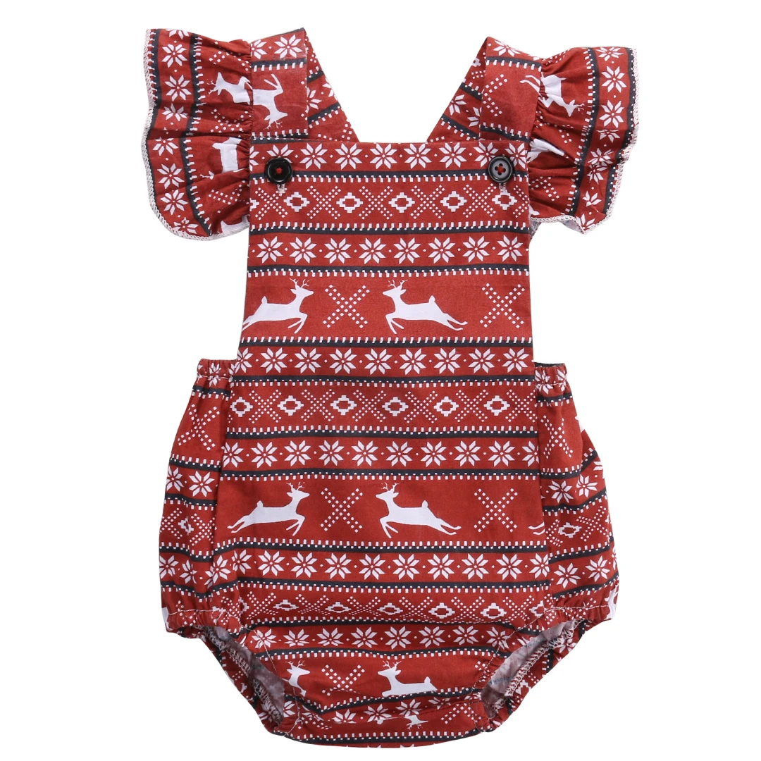 christmas romper baby girl