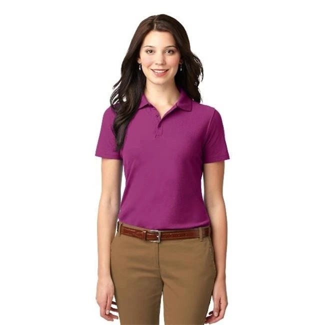 Port Authority L510 Ladies Stain-Resistant Polo Tees Boysenberry Pink - 4XL