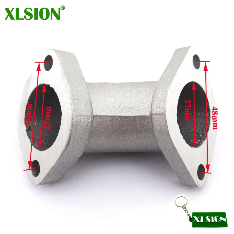 XLSION угловая 0 Dgree YX 06 впускная труба коллектора 27 мм для 125cc 140cc 150cc 160cc