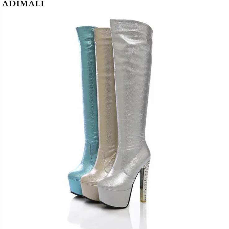 

2018 Thigh high boots Knee Sexy high Boots Women Designer Pointed Toe Leather Wedge increase Height High heel Shoes Woman