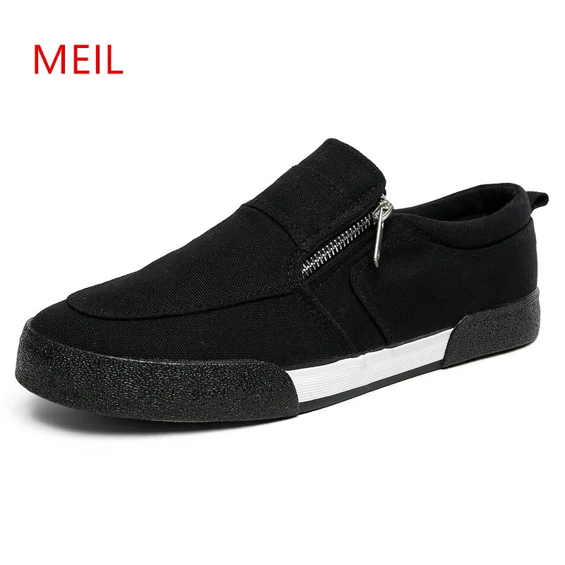 

Men Loafers Canvas Shoes 2018 Men's Casual Shoes Fashion Breathable Sneakers Men Footwear Spring Summer Plimsolls Black Shoes