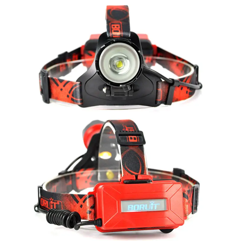 BORUiT B13 Cree XML L2 светодиодный USB/Micro налобный фонарь для охоты с аккумулятором и