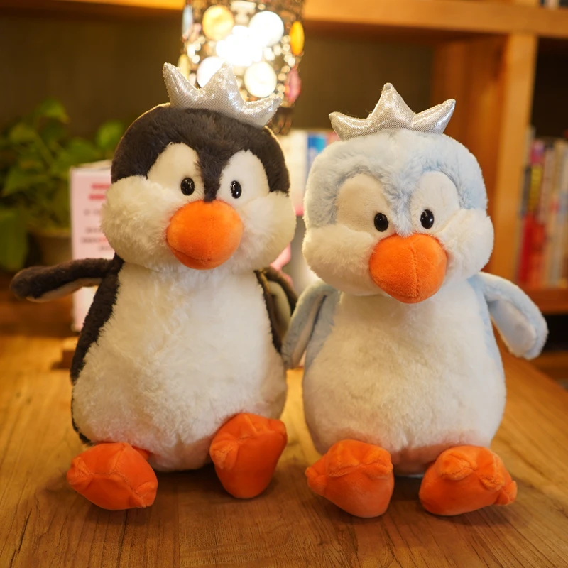Около 30 см креативный мультяшный Пингвин с короной милые плюшевые игрушки пингвин мягкая детская игрушка-кукла подарок на день рождения h0858