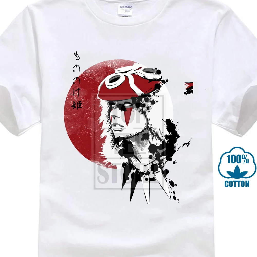 

Ghibli Princess Mononoke Spirited Away Chihiro Cotton Casual Mens T Shirts Top Quality Fashion Short Sleeve Men Tshirt Men'S Tee
