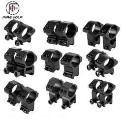 FIRE WOLF 30mm / 25.4mm Riflescope mount ring 11mm / 20mm dovetail rail high profile Low Profile for rifle scope hunting mount FIRE WOLF 30mm / 25.4mm Riflescope mount ring 11mm / 20mm dovetail rail high profile Low Profile for rifle scope hunting mount