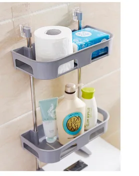 

1PC Bathroom Shelf Adhesive Badkamer Rek Storage Rack Corner Shower Shelf Kitchen Home Decoration Bathroom Accessories OK 0713