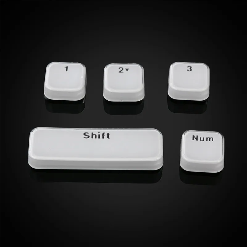 

CAPRPIE Translucent Double Shot Crystal 104 Keyboards KeyCaps for Cherry MX Keyboard Switch Computer Accessory 81219