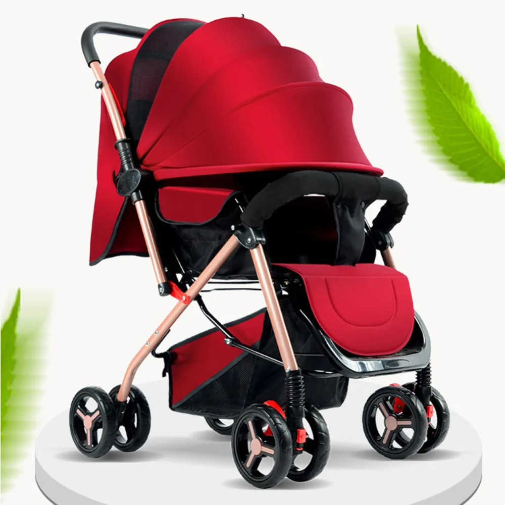 

New Fashion Baby Strollers Ultra Lightweight Folding Travel Portable Can Sit Can Lie High Landscape Umbrella Baby Trolley#280148