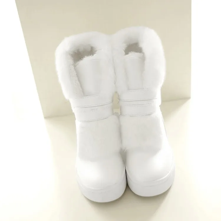 

Big Size 9 10 11 12 boots women shoes ankle boots for women ladies boots Hair buckles add height inside the skin