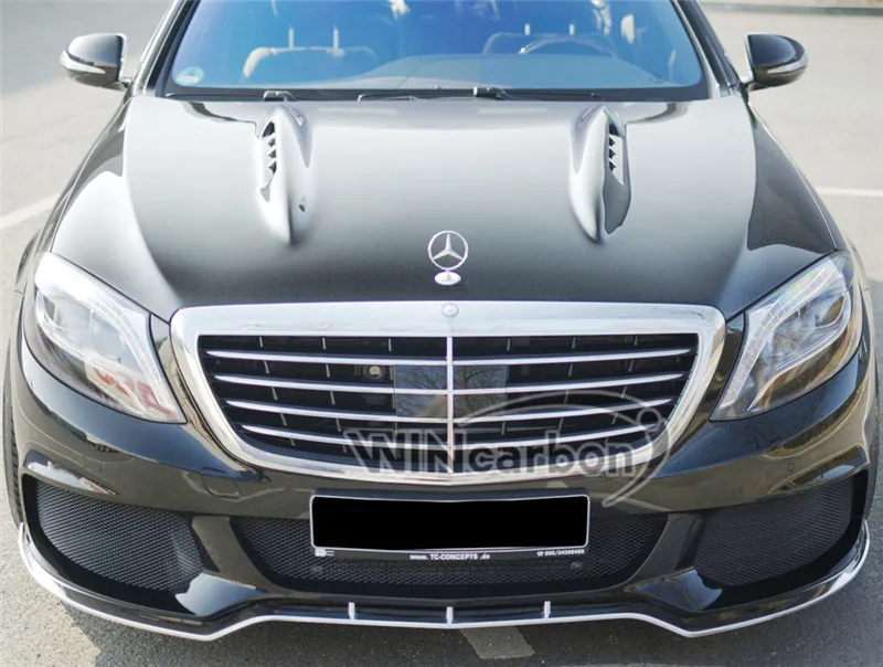 B Стиль передней губы спойлер для Benz S Class седан W222 AMG Спорт Модель 2014UP