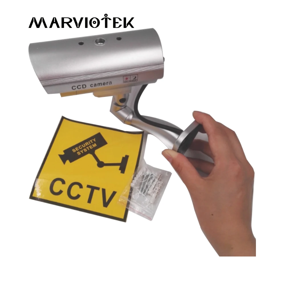 

Waterproof Fake Camera Outdoor Dummy CCTV Camera With Flashing Red LED Realistic Look Bullet Indoor Fake Security Camera