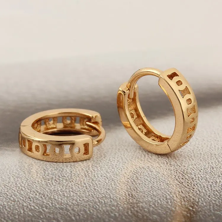 10 Pairs Kids Jewelry Gold Hoop Earrings For Baby Oorbellen Plated Brinco Ouro Boucle D'oreille Bebe Ohhringe Earings E1581