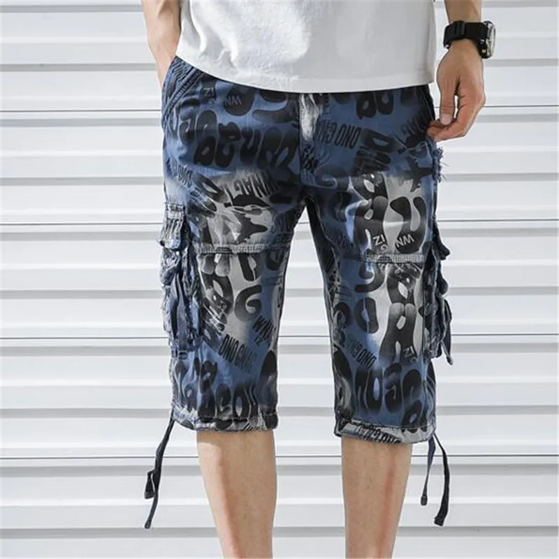 

Plus Size 29-42 New Fashson Men's Camouflage Shorts Summer Army Cargo Shorts Workout Shorts Loose Casual Trousers NO BELT
