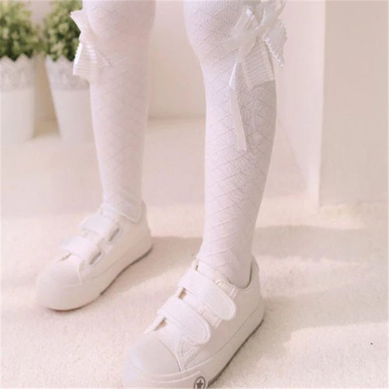 Girls Pricess Knee High Bows Cute Baby Kids Socks meias Long Tube Sock