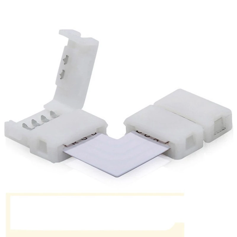 

10mm 4-pin Connector Terminal Blocks Crimp Terminal Right Angle LED RGB for connecting corner right angles 5050 RGB LED Strips