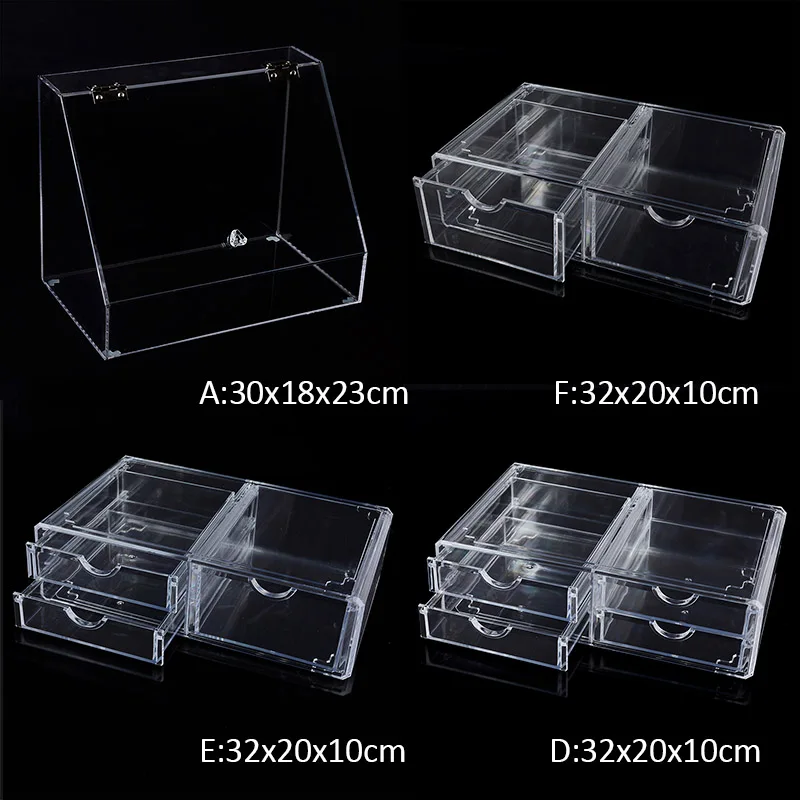

Clear Acrylic Makeup Organizer Container Cosmetic Organizer Drawer Display Box Makeup accessory MAYITR