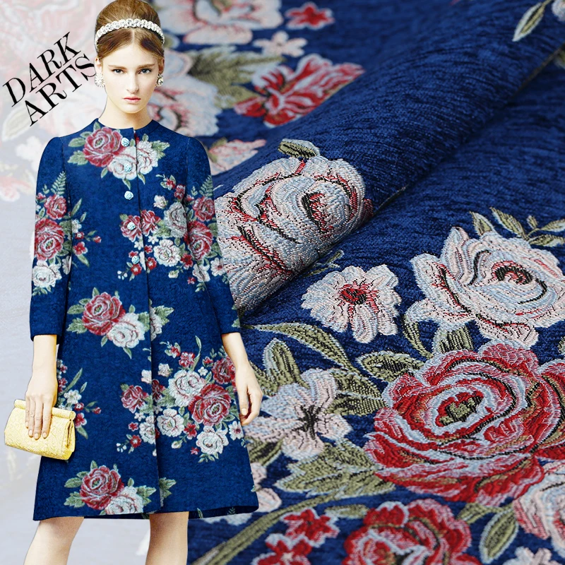 

Jacquard chenille fabric French wide crisp windbreaker cushion jacquard fabric fashion jacquard brocade fabric cloth