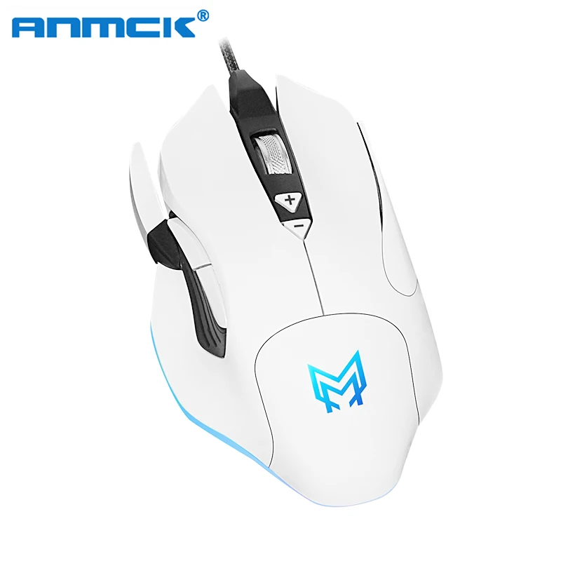 

Anmck Gaming Mouse Wired USB 7 Buttons RGB Optical 2400 DPI Portable Ergonomic Mause Computer Gamer Mice For Laptop PC Notebook