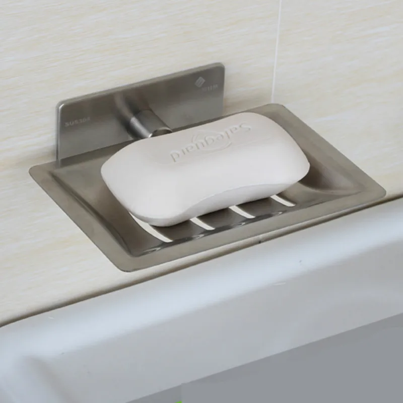 1PC Toilet Soap Dish Holder Wall Mount 304 Stainless Steel Brushed