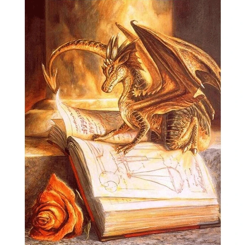 

Full Square/round Diamond 5D DIY Diamond Painting Small flying dragon Embroidery Cross Stitch Rhinestone Mosaic Home Decor