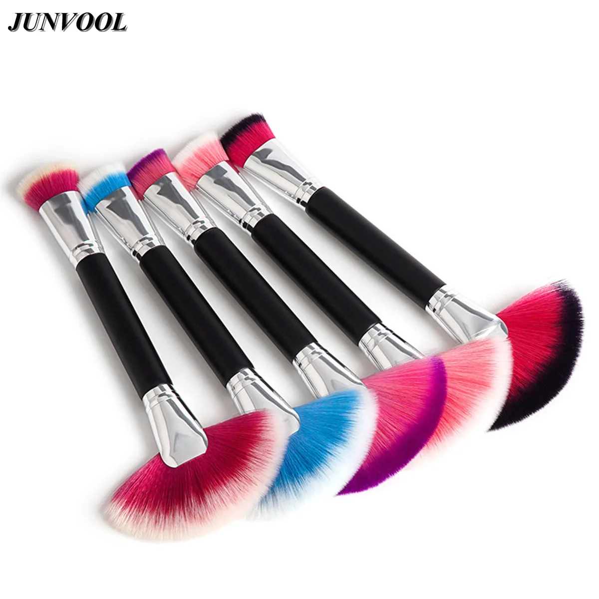 1Pcs Makeup Large Fan Brush Double Head Blush Face Powder Foundation