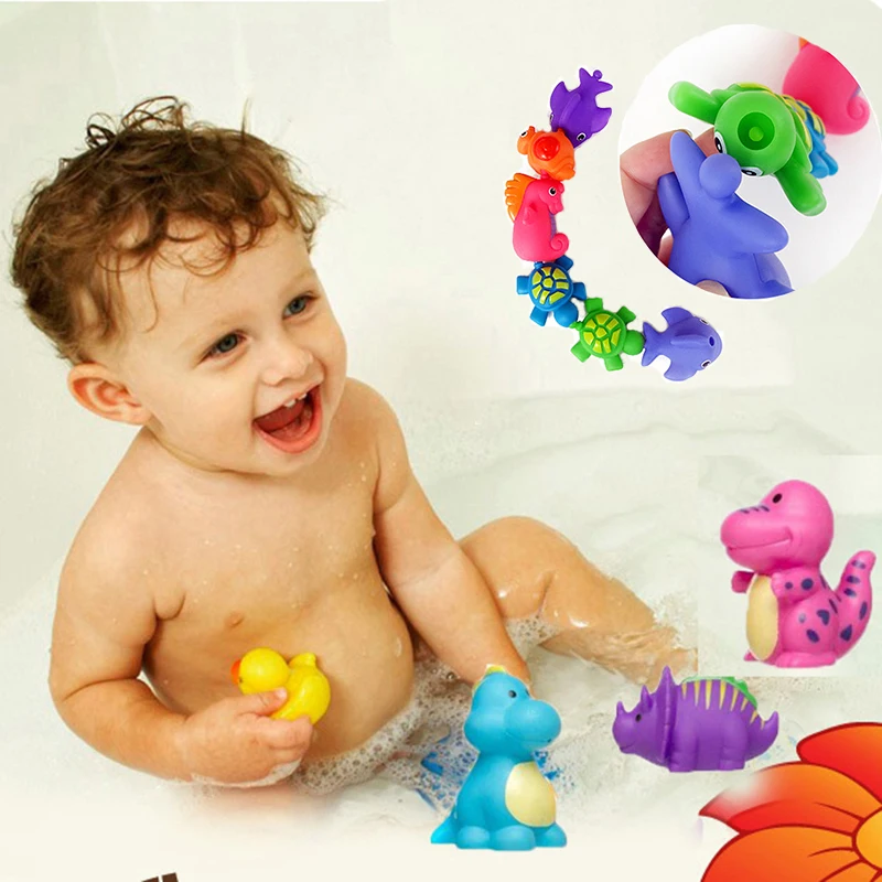 Buy 2 Styles Baby Bath Toy 6Pcs Animals Cute Soft