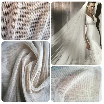 

100% Nature White Silk Tulle Fabric Use Wedding silk veil 100% SILK FABRIC 150CM width