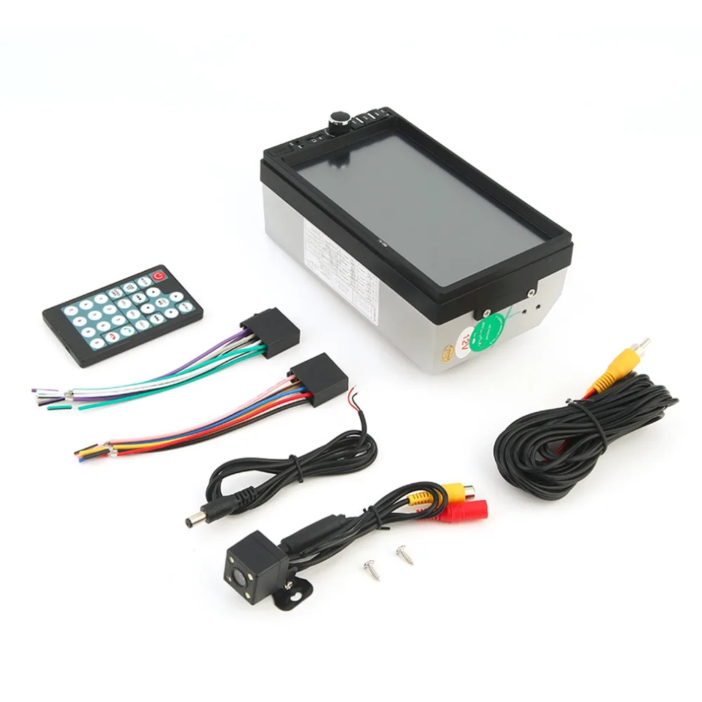 LESHP Doule Din Bluetooth DVD Player Car Vehicle 7 Inch Screen TF Card Auto Multimedia Player Audio Player Black+Camera audio-player : image LESHP Doule Din Bluetooth DVD Player Car Vehicle 7 Inch Screen TF Card Auto Multimedia Player Audio Player Black+Camera audio-player