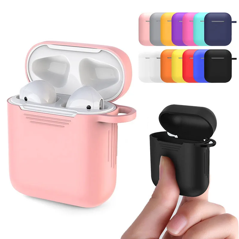 

1PCS TPU Silicone Bluetooth Wireless Earphone Case For AirPods Protective Cover Skin Accessories for Apple Airpods Charging Box