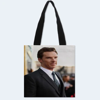 

New Custom Benedict Cumberbatch printed canvas tote bag convenient shopping bag woman bag student bag Custom your image