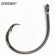 50 шт./лот#8-#15 круглый рыболовный крючок из нержавеющей стали химически заточенный рыболовный крючок BAITHOLDER крючок джиг Большой Крючок Рыболовные снасти