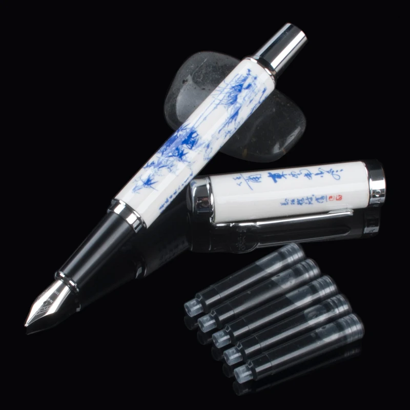 

JINHAO 950 ceramics metal 0.5mm nib ink pen. School Stationery Office Learning Aristocratic Metal gift pen Writing Fountain pen
