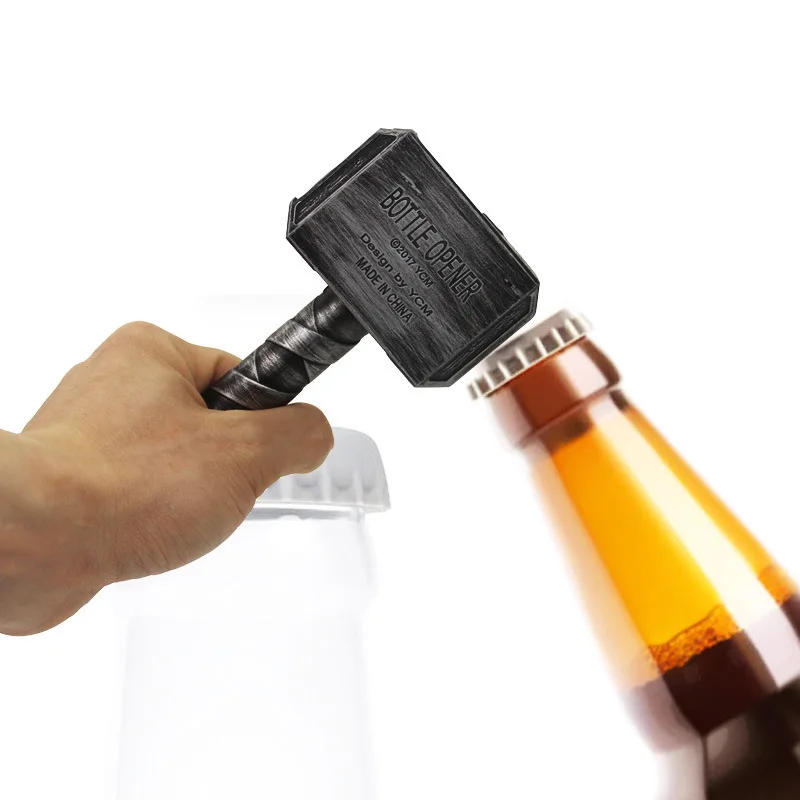 

[Funny] The avengers super hero thor hammer Beer opener figure model unique mjolnir bottle opener toy