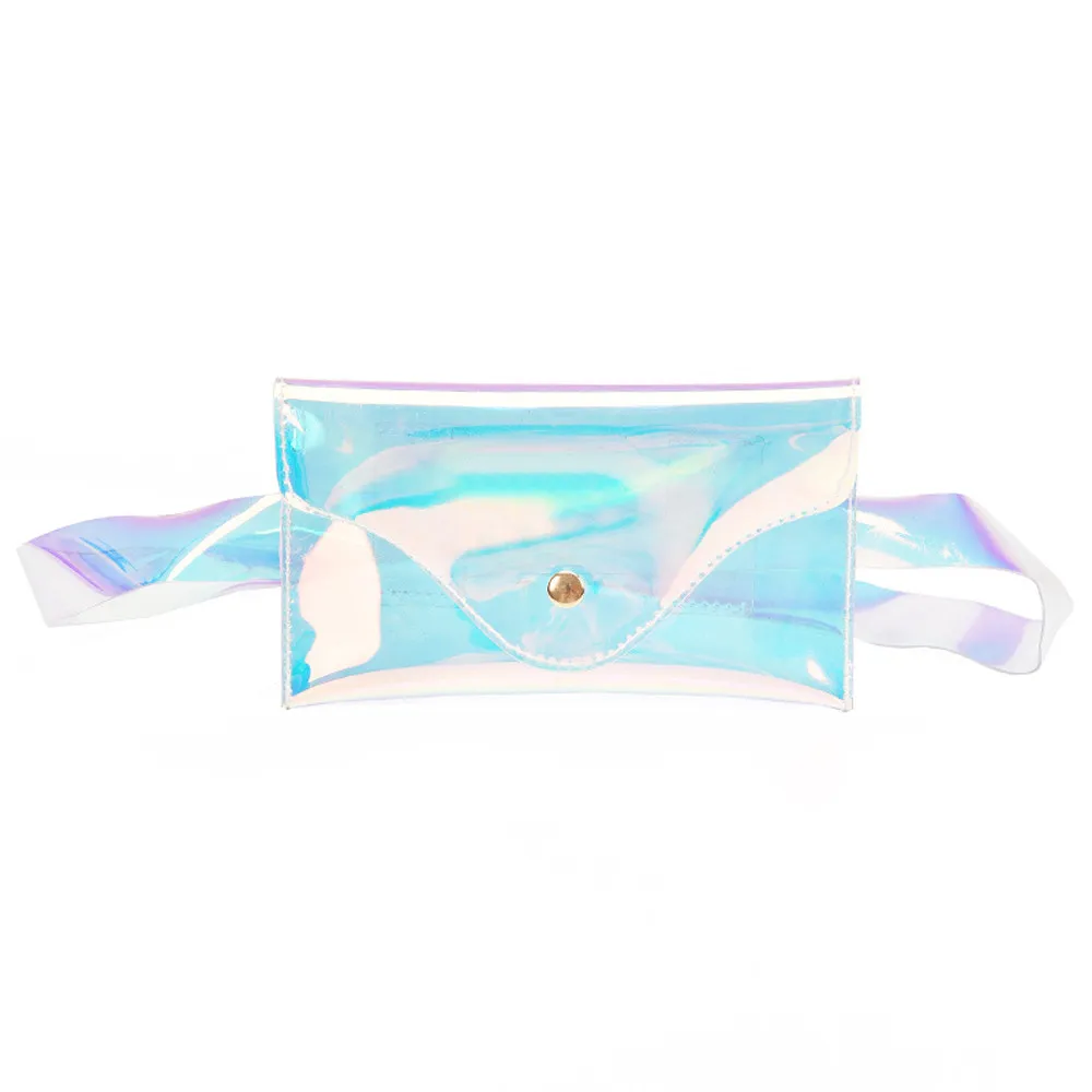 Новая мода пляжные Фанни поясная сумка Для женщин сумка-мессенджер милые, прозрачные желе Водонепроницаемый сумка Грудь сумка - Цвет: B