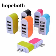 Hopeboth 3 usb порта 3A US/EU AC домашнее настенное зарядное устройство адаптер питания для iphone 4 5 6 для samsung s3 s4 note 2 3 для htc