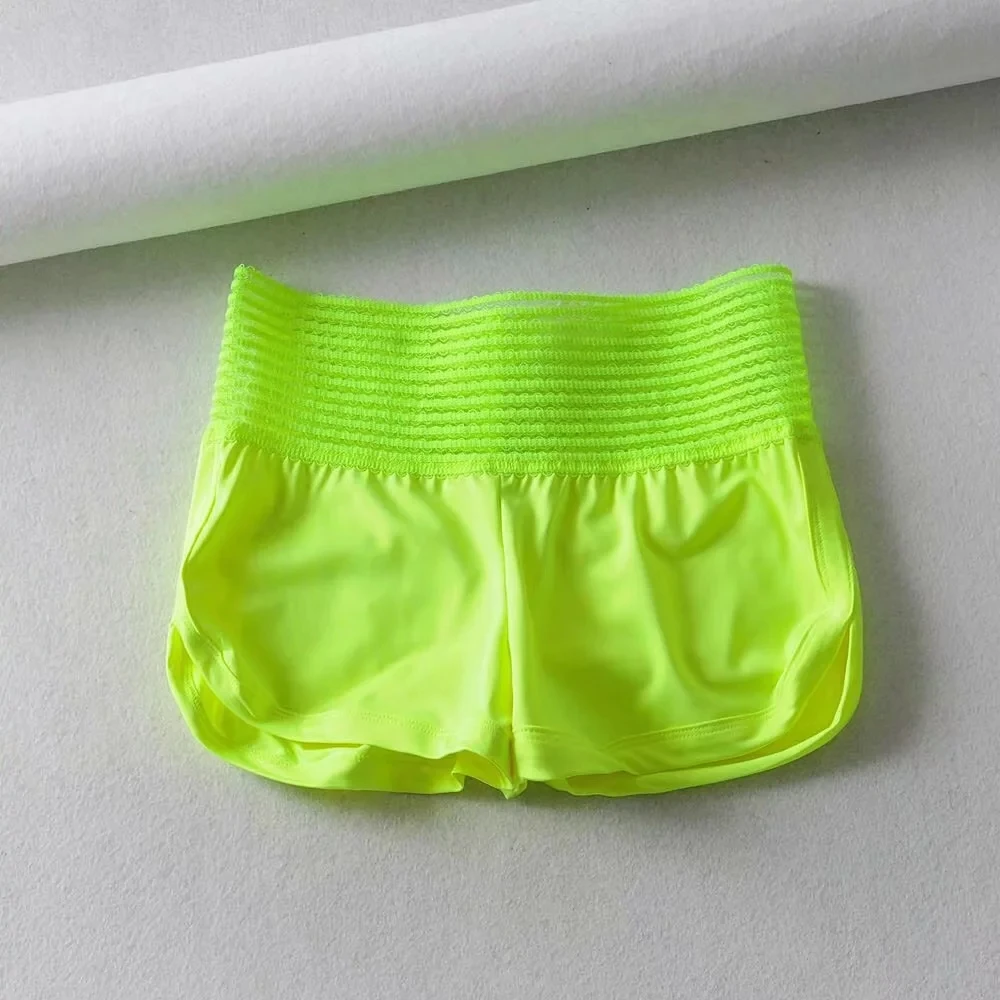 Sexy neon green lace biker shorts womens high waist shorts Streetwear sexy mini short feminino korean summer women shorts