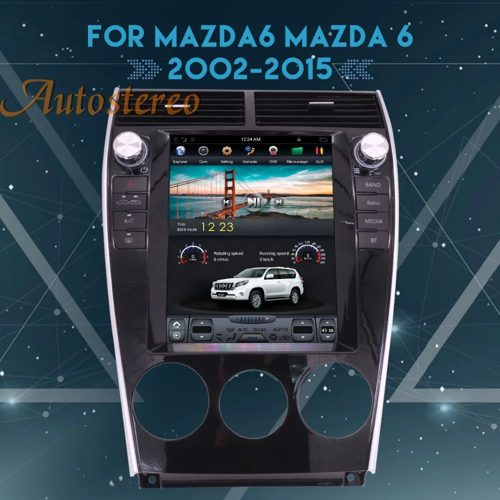 Excellent Android 7.1 Tesla style Car no DVD Player GPS Navigation For Mazda6 2002-2008 radio tape recorder stereo headunit multimedia IPS 4