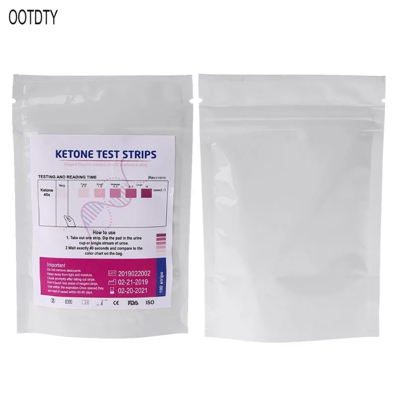 

1 Set 100pcs URS-1K Test Strips Ketone Reagent Testing Urine Anti-vc Urinalysis Home Ketosis Tests Analysis Professional Fast