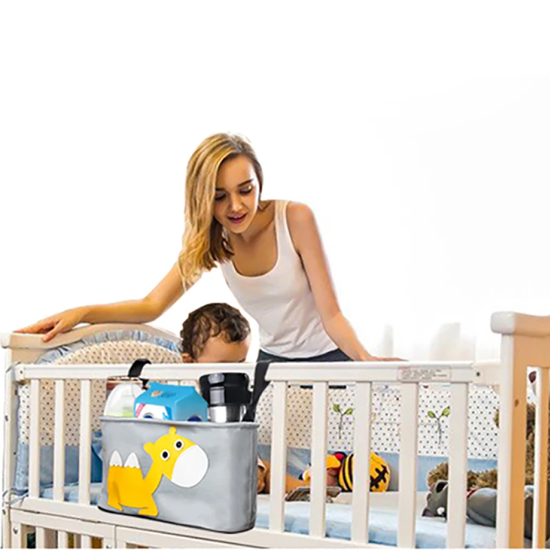 عربة طفل كيس حفاضات الحفاض تغيير حقيبة النقل شنقا سلة التخزين المنظم عربة الملحقات الكرتون رعاية الأطفال