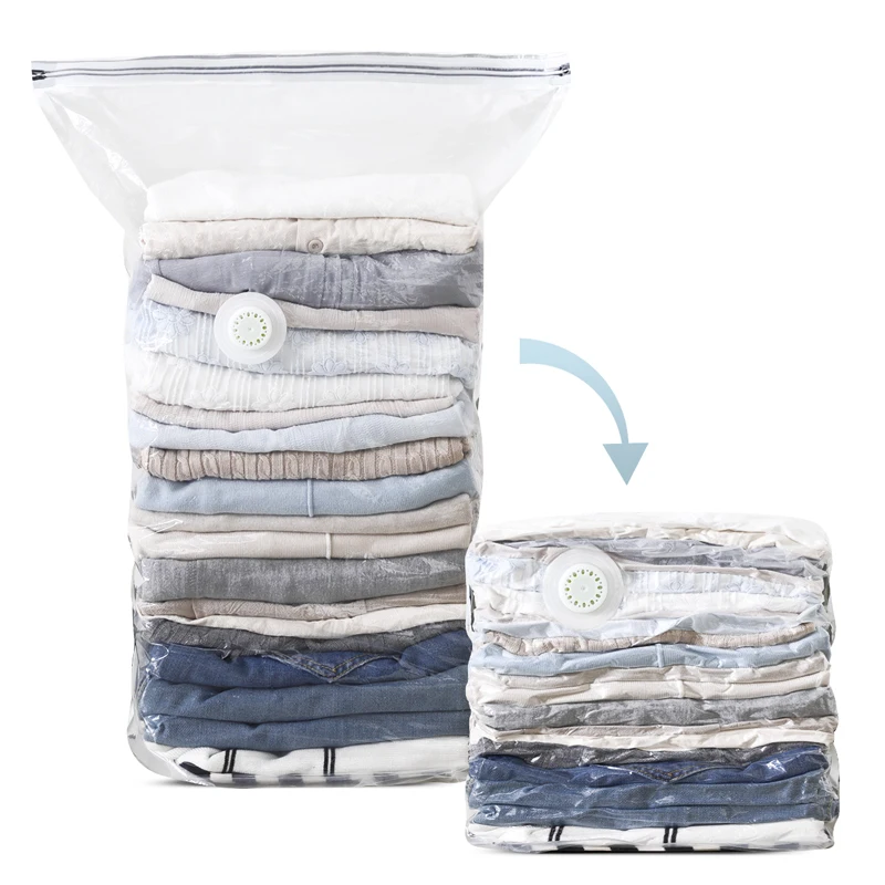 ثلاثي الأبعاد أكياس مكنسة للملابس لا مضخة حاجة اليد ضغط حقيبة التخزين خزانة الملابس المنظم الفضاء توفير حقيبة