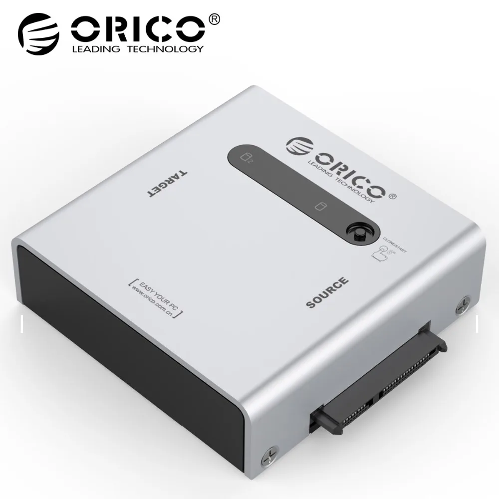 

ORICO Dual-bay SATA Hard Drive Duplicator Support Offline Clone USB3.0 HDD Case for 2.5/3.5 inch HDD/SSD with 12V 4A Adapter