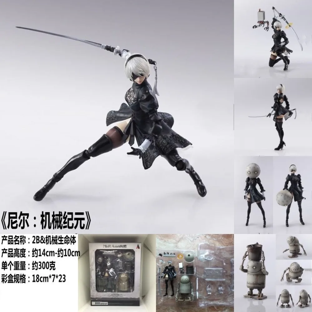Кукла из ПВХ 14 см мультфильма Fate G NieR Automata 2B Fighting Action|Бейджи и аксессуары| |