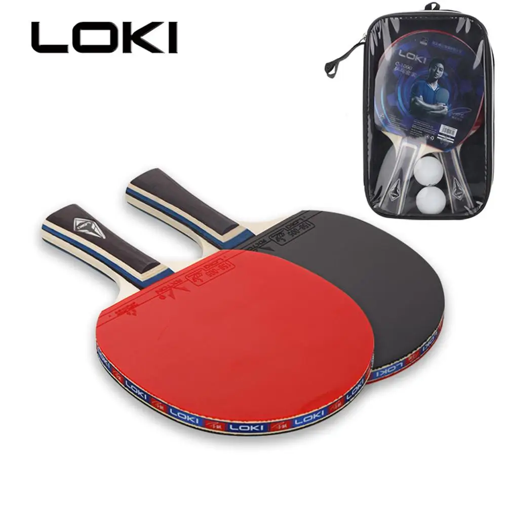 

LOKI 2pcs/Set Table Tennis Rackets Set Training Ping Pong Paddle Bat for Children Student free Gift Ping Pong Balls