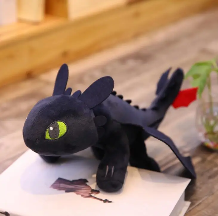

2019 How To Train Your Dragon 3 Plush Toy 35cm Toothless Light Fury/Night Fury Stuffed Doll Gifts