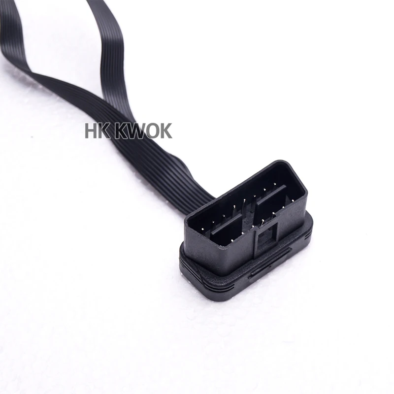 KWOKKKER плоский и тонкий As Noodle OBDII OBD 2 OBD2 16 Pin ELM327 Штекерный к двойному гнезду Y