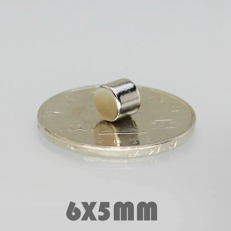 

30/50/100pcs 6x5 mm Neodymium Magnet Strong Round Magnets N35 Disc 6*5 mm Search Magnet Rare Earth Magnets For Crafts 6mmx5mm