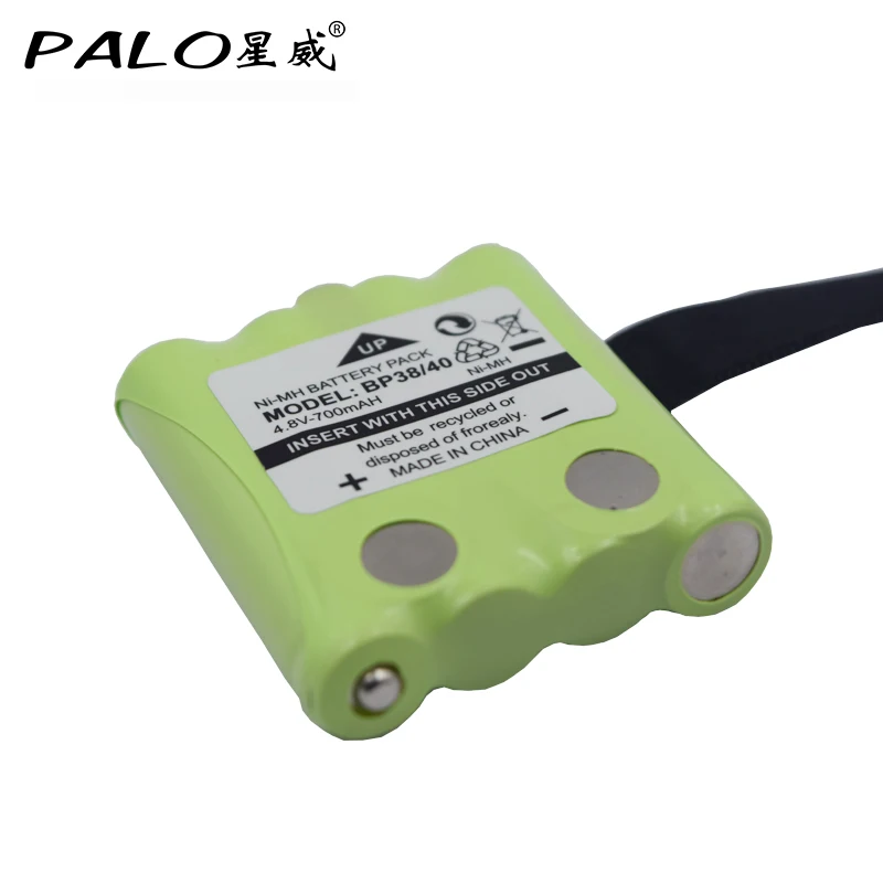 

PALO 4.8V 700mAh NI-MH Rechargeable Battery For Uniden BP-38 BP-40 BT-1013 BT-537 For MOTOROLA TLKR T4 T5 T6 T7 T8 GMR FRS
