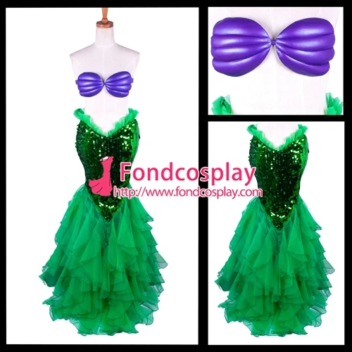 The Little Mermaid Ariel Skirt Princess Dress Cosplay Costume Tailor