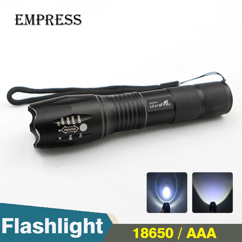 

XML T6 LED Flashlight 18650 Torch Powerful Search Flash Light X900 Lamp Waterproof Tactical Military Rechargeable Battery